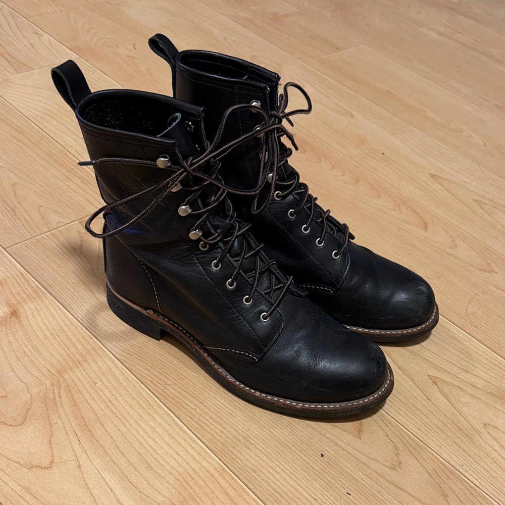 Red Wing Shoes Black Lace Up Women's Boots
